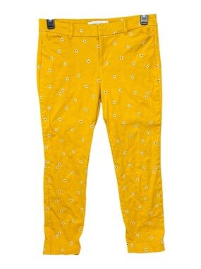 Old Navy Pixie Pants - Bright Yellow with daisies size 10 EUC